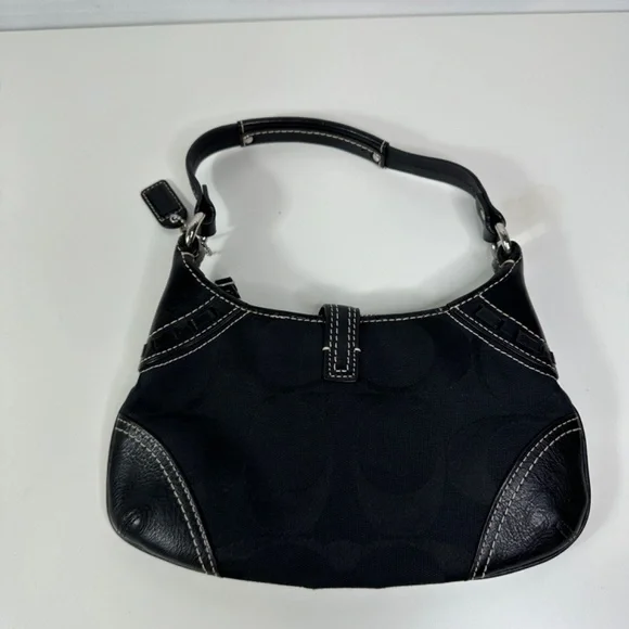 Authentic Coach Mini Hobo Black Buckle Shoulder Bag Y2K Vintage Rare - Picture 3 of 15
